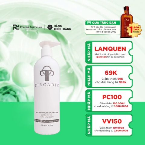 CIRCADIA AMANDOLA MILK CLEANSER: Sữa Rửa Mặt Dưỡng Ẩm & Làm Sáng Da Chiết Xuất Hạnh Nhân
