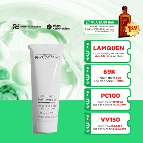 METHODE PHYSIODERMIE ANTI-REDNESS EMULSION / KEM CẤP ẨM DÀNH CHO DA DEMODEX, MỤN VIÊM ĐỎ, MẨN ĐỎ, GIÃN MAO MẠCH – BAN NGÀY