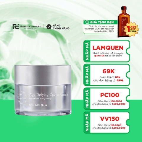 OXYGENCEUTICALS AGE DEFYING CAVIAR CREAM: Kem Dưỡng Bí Quyết Cấp Ẩm, Nâng Cơ & Sáng Da Toàn Diện