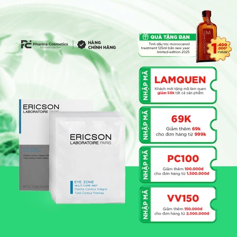 ERICSON EYE ZONE TOTAL CONTOUR PATCHES: Mặt Nạ Chăm Sóc Toàn Diện Cho Vùng Mắt Tươi Trẻ & Rạng Rỡ