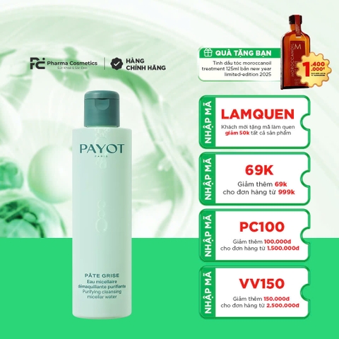 PAYOT PURIFYING CLEANSING MICELLAR WATER / NƯỚC TẨY TRANG THANH LỌC DA