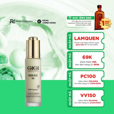 GIGI NEW AGE G4 GLOW UP SERUM / SERUM DƯỠNG SÁNG, TRẺ HOÁ DA VÀ LÀM MỜ NẾP NHĂN 30ML