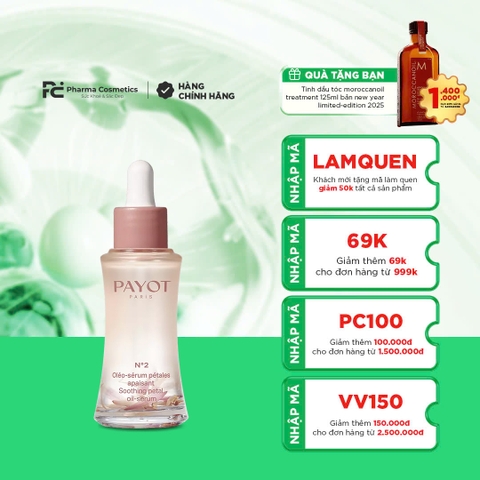 PAYOT SOOTHING PETAL OIL-SERUM / TINH CHẤT PHỤC HỒI DA NHẠY CẢM