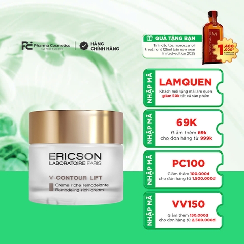 ERICSON V-CONTOUR LIFT - REMODELING RICH CREAM: Kem Dưỡng Định Hình V-Line Săn Chắc & Nâng Tầm Làn Da Trẻ Hóa