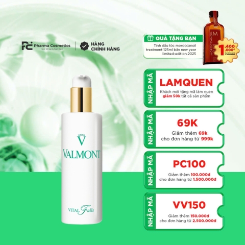 VALMONT VITAL FALLS: Nước Cân Bằng Tạo Sức Sống - Làn Da Mềm Mại & Tươi Trẻ
