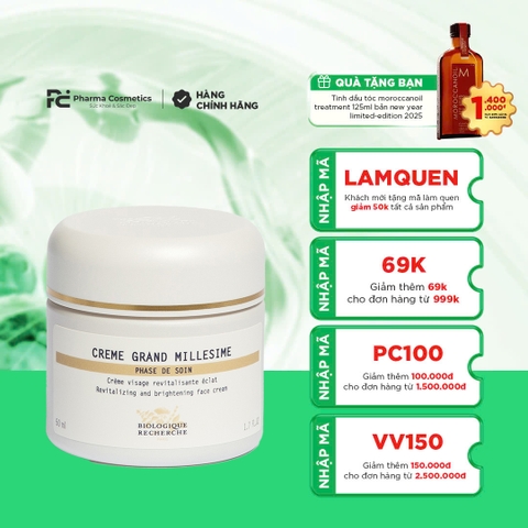 BIOLOGIQUE RECHERCHE CRÈME GRAND MILLÉSIME / KEM DƯỠNG HỒI SINH, MANG LẠI SỨC SỐNG MỚI CHO LÀN DA 