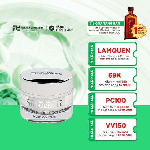 METHODE PHYSIODERMIE HYDRO CONTROL EMULSION / KEM DƯỠNG CẤP NƯỚC TẦNG SÂU, NGĂN NGỪA LÃO HÓA SỚM CHO MỌI LOẠI DA
