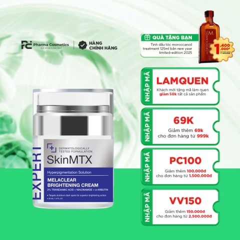 SKINMTX MELACLEAR BRIGHTENING CREAM: Kem Dưỡng Trị Nám - Làm Sáng Da An Toàn, Giảm Thâm Cứng Đầu