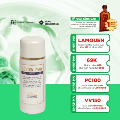 BIOLOGIQUE RECHERCHE LOTION P50W / LOTION GIẢI PHÁP CHO LÀN DA MỎNG MANH & NHẠY CẢM 50ml
