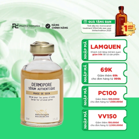 BIOLOGIQUE RECHERCHE SÉRUM DERMOPORE / TINH CHẤT ĐIỀU TIẾT NHỜN VÀ SE KHÍT LỖ CHÂN LÔNG 30ml