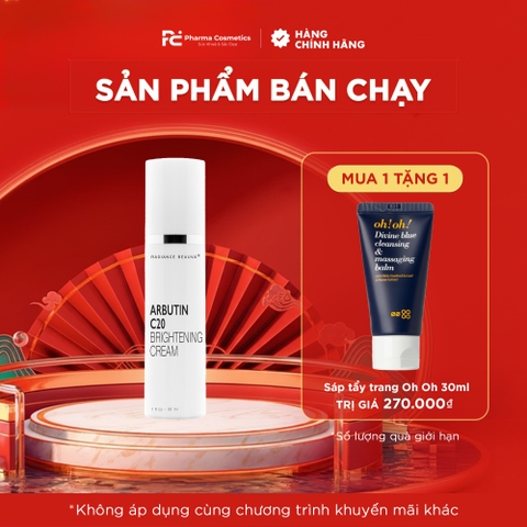 RADIANCE BEAUVA ARBUTIN C20 BRIGHTENING CREAM / KEM DƯỠNG LÀM SÁNG DA LÀM MỜ THÂM SẠM 