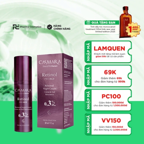 CASMARA RETINOL PROAGE RENEWAL NIGHT CREAM  / KEM TRẺ HÓA RETINOL TINH KHIẾT