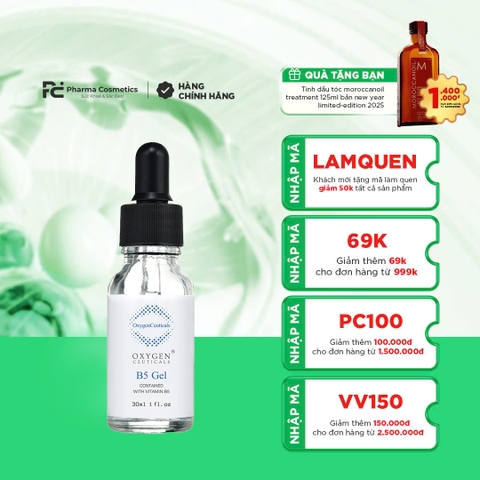 OXYGENCEUTICALS B5 GEL: Gel Phục Hồi & Tái Tạo Làn Da Khỏe Mạnh Rạng Rỡ