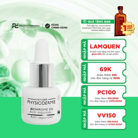 METHODE PHYSIODERMIE BIOAROME DS / SERUM THẢI ĐỘC TỐ, THANH LỌC DA, ĐẨY MỤN, DÀNH CHO DA SẦN, TỐI MÀU, MỤN ẨN DƯỚI DA, MỤN
