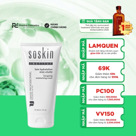 SOSKIN ENERGIZING MOISTURIZING CREAM / KEM DƯỠNG ẨM VÀ TÁI TẠO DA 150ml