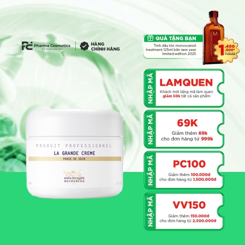 BIOLOGIQUE RECHERCHE LA GRAND CRÈME RECHARGE / KEM DƯỠNG NÂNG DA VÀ HỖ TRỢ LÀM MỜ NẾP NHĂN RÕ RỆT 100ml