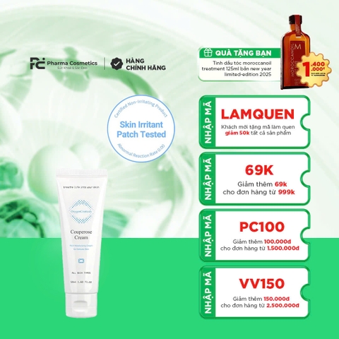 OXYGENCEUTICALS COUPEROSE CREAM: Kem Dưỡng Phục Hồi & Làm Dịu Làn Da Nhạy Cảm, Hỗ Trợ Sau Tổn Thương