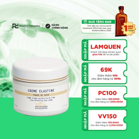 BIOLOGIQUE RECHERCHE CRÈME ELASTINE / KEM DƯỠNG GIẢI QUYẾT CÁC DẤU HIỆU LÃO HÓA SỚM 50ml