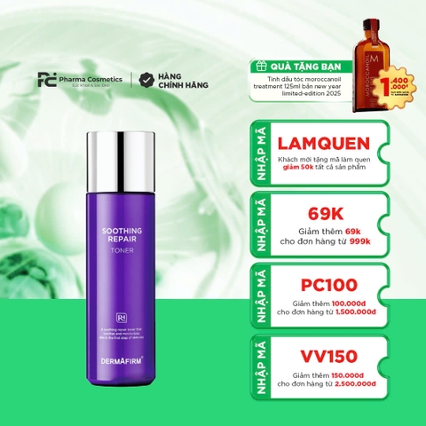 DERMAFIRM SOOTHING REPAIR TONER R4 / NƯỚC CÂN BẰNG PHỤC HỒI CHO DA TỔN THƯƠNG GIÃN MAO MẠCH
