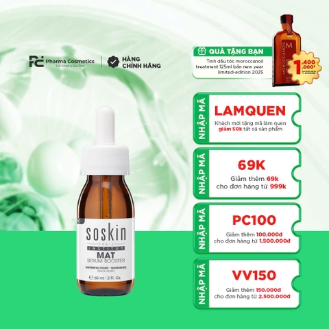 SOSKIN MAT SERUM BOOSTER / TINH CHẤT TRỊ MỤN CHUYÊN DÙNG TRONG SALON