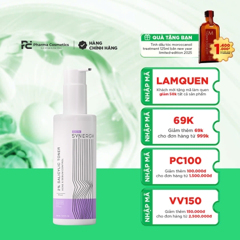 SKIN SYNERGY 2% SALICYLIC TONER: Chăm Sóc Da Dầu Mụn & Se Khít Lỗ Chân Lông Hiệu Quả