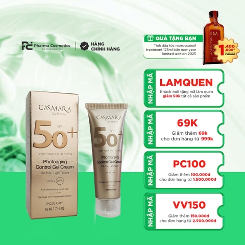 CASMARA PHOTOAGING CONTROL GEL CREAM SPF 50 / KEM CHỐNG NẮNG CHỐNG LÃO HOÁ 