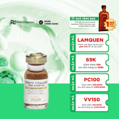 BIOLOGIQUE RECHERCHE EXTRAITS TISSULAIRES / TINH CHẤT DƯỠNG ẨM TỨC THỜI DA MẤT NƯỚC VÀ DA TIẾT BÃ NHỜN 8ml