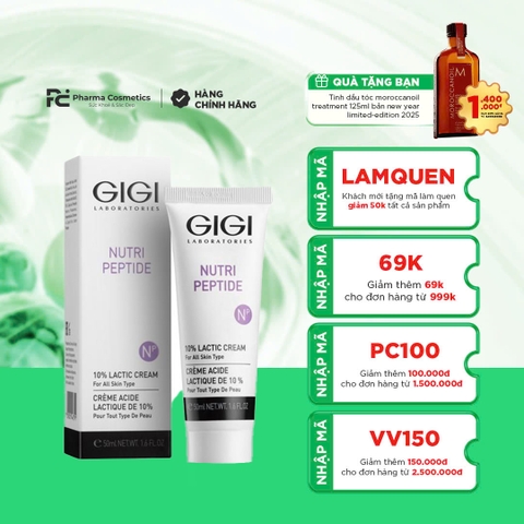 GIGI NUTRI PEPTIDE 10% LACTIC CREAM / KEM DƯỠNG TÁI TẠO VÀ LÀM SÁNG DA