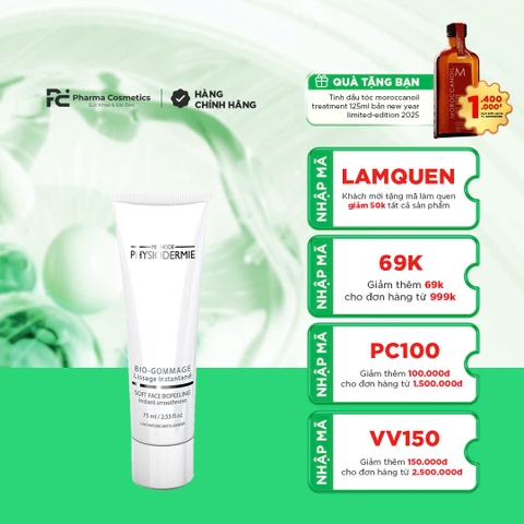 METHODE PHYSIODERMIE BIO – GOMMAGE SOFT FACE BIOPEELING / TẨY TẾ BÀO CHẾT ENZYME SINH HỌC – LÀM SÁNG, MỀM MỊN CHO MỌI LOẠI DA
