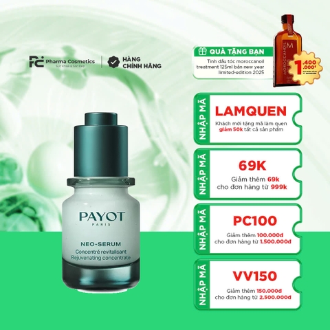 PAYOT NEO-SERUM / TINH CHẤT TÁI SINH NĂNG LƯỢNG LÀM SÁNG MỊN & TRẺ HOÁ DA