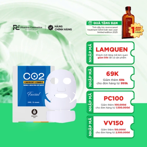 RIBESKIN CO2 Carboxy Therapy Facial & Neck Mask: Nâng Tầm Làn Da Rạng Rỡ & Trẻ Hóa Tức Thì