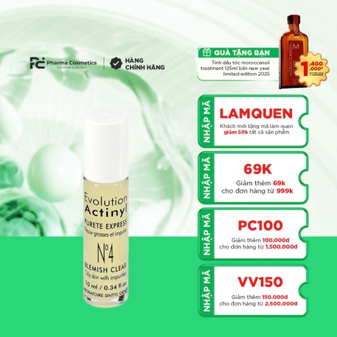 METHODE PHYSIODERMIE ACTINYL NO.4  / LĂN MỤN KIỂM SOÁT NHỜN, KHÔ NHÂN MỤN, GIẢM SƯNG ĐỎ, NGĂN NGỪA MỤN TỨC THÌ