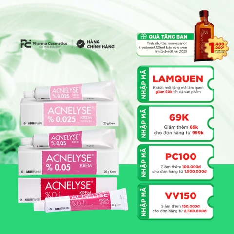 ACNELYSE KREM TRETINOIN 20G: Kem Trị Mụn & Trẻ Hóa Da