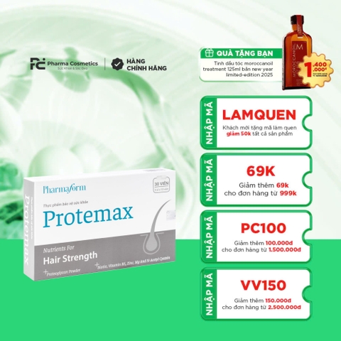 PHARMAFORM PROTEMAX TPBVSK: Hỗ Trợ Tóc, Móng Chắc Khỏe & Cải Thiện Tình Trạng Rụng Tóc