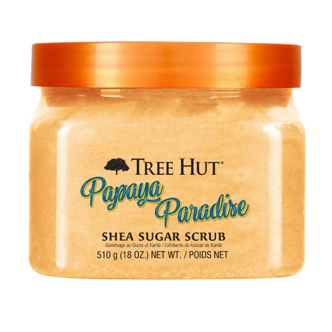 TREE HUT PAPAYA PARADISE SHEA SUGAR SCRUB / TẨY TẾ BÀO CHẾT CƠ THỂ