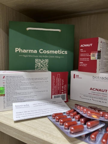 BIOTRADE ACNAUT FOOD SUPPLEMENT 30 CAPSULES / VIÊN UỐNG TRỊ MỤN