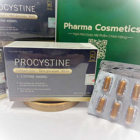 PROCYSTINE PAN DERMA/ VIÊN UỐNG NGĂN NGỪA MỤN, ĐẸP DA, ĐẸP TÓC