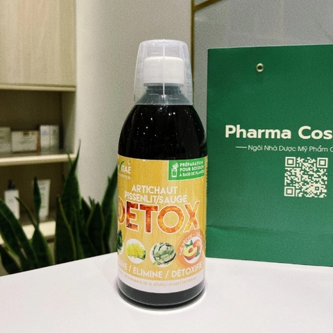 PUR VITAE DETOX ARTICHAUT, PISSENLIT, SAUGE ET THÉ / NƯỚC UỐNG THOÁT NƯỚC, GIẢI ĐỘC VÀ ĐÀO THẢI CHO CƠ THỂ