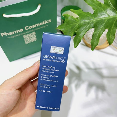 Glowbiotics Acne Clarifying + Refining Treatment: Tinh chất trị mụn - làm sạch và cải thiện làn da