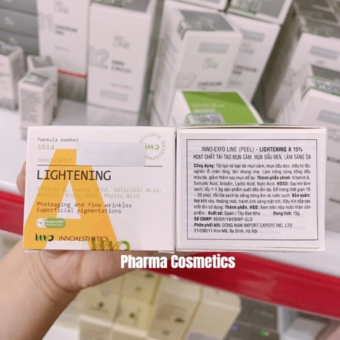 INNOAESTHETICS INNO-EXFO® LIGHTENING: Peel Retinoid Chuyên Sâu – Trẻ Hóa, Làm Sáng & Cải Thiện Nám Nông ( HÀNG CÔNG TY)