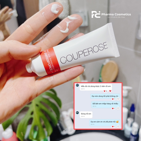 SWISSFORCE® COUPEROSE / KEM PHỤC HỒI KÍCH ỨNG DA, MỤN VIÊM, NHIỄM HÓA CHẤT, SUY GIÃN TĨNH MẠCH
