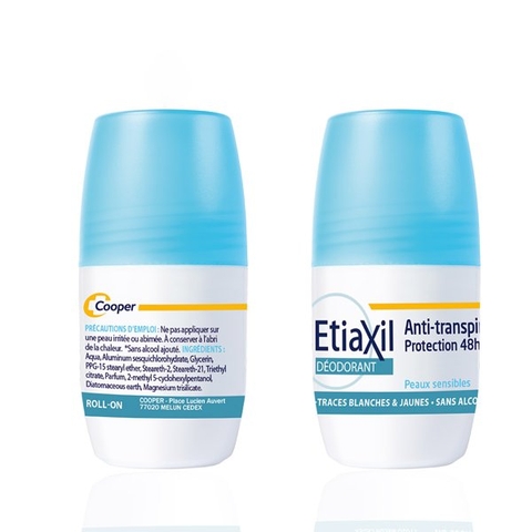 ETIAXIL DEODORANT ANTI-TRANSPIRANT 48H ROLL-ON PEAUX SENSIBLES / LĂN KHỬ MÙI 48H
