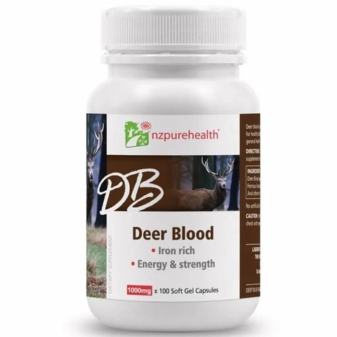 NZ PURE HEALTH DEER BLOOD / VIÊN UỐNG BỔ MÁU, BỔ SẮT MÁU HƯƠU