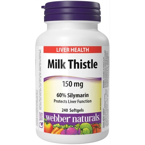 WEBBER NATURALS Milk Thistle Viên uống giải độc, bảo vệ & tăng chức năng gan