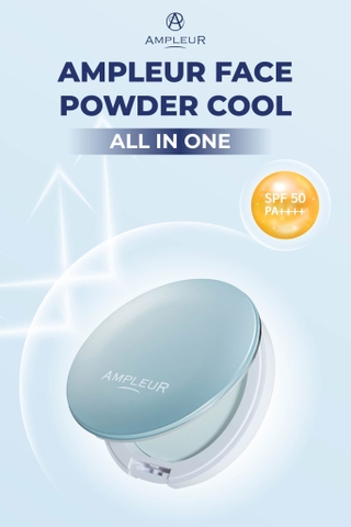 AMPLEUR FACE POWDER COOL / PHẤN PHỦ MÀU XANH MÁT LẠNH 50+/PA++++ KIỀM SOÁT BÃ NHỜN