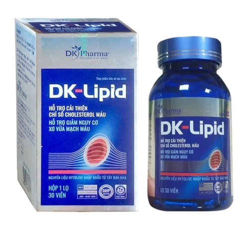 DKPHARMA DK-LIPID ( MỠ MÁU) / VIÊN UỐNG HỖ TRỢ GIẢM MỠ MÁU VÀ NGUY CƠ XƠ VỠ MẠCH MÁU