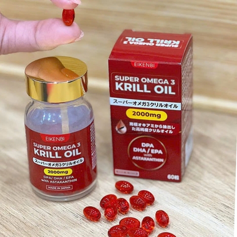 EIKENBI SUPER OMEGA 3 KRILL OIL 2000MG / VIÊN UỐNG DẦU NHUYỄN THỂ
