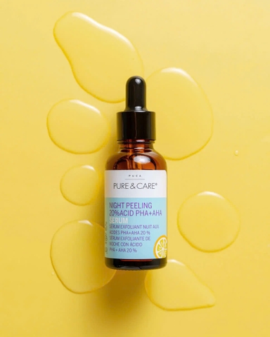 PURE & CARE 20% ACID NIGHT PEELING PHA+AHA / TẨY TẾ BÀO CHẾT LÀM ĐỀU MÀU DA VÀ GIẢM TÌNH TRẠNG TĂNG SẮC TỐ