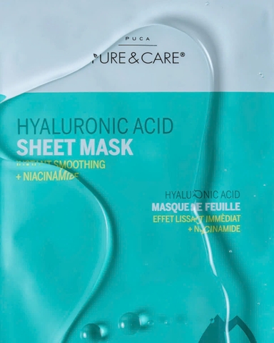 PURE & CARE HYALURONIC ACID SHEET MASK / MẶT NẠ DƯỠNG ẨM VÀ ĐIỀU TRỊ CHỐNG LÃO HÓA