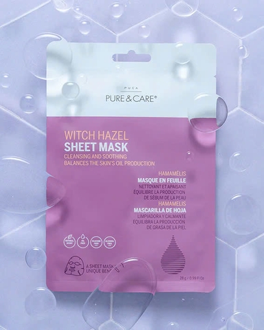 PURE & CARE WITCH HAZEL SHEET MASK / MẶT NẠ CÂN BẰNG DẦU, THU NHỎ LỖ CHÂN LÔNG